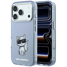 Karl Lagerfeld IML Choupette Body Sketch Print MagSafe tok iPhone 18 Pro Max / 17 Pro Max készülékhez, világoskék