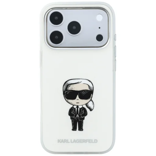 iPhone 18 Pro Max / iPhone 17 Pro Max béžový Karl Lagerfeld IML Ikonik Sketch Print MagSafe zadný kryt - 3