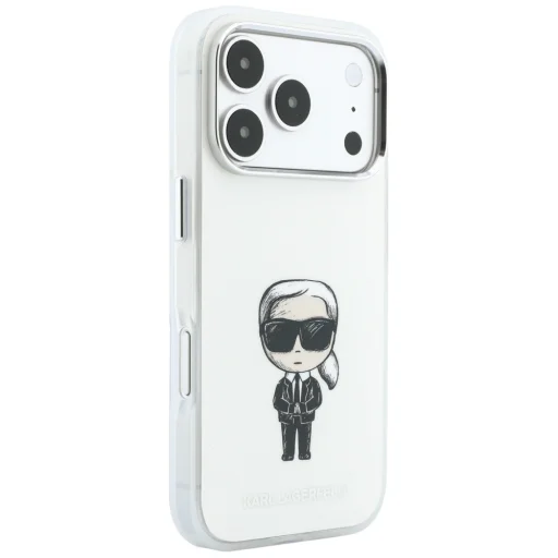 iPhone 18 Pro Max / iPhone 17 Pro Max béžový Karl Lagerfeld IML Ikonik Sketch Print MagSafe zadný kryt - 4