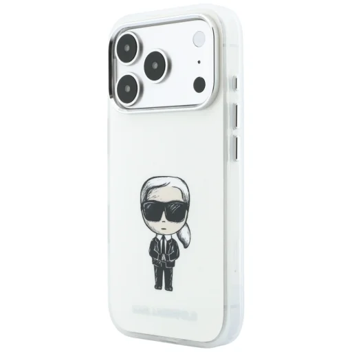 iPhone 18 Pro Max / iPhone 17 Pro Max béžový Karl Lagerfeld IML Ikonik Sketch Print MagSafe zadný kryt - 2