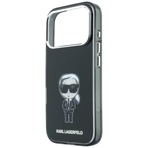 iPhone 18 Pro Max / 17 Pro Max čierne puzdro Karl Lagerfeld IML Ikonik Sketch Print MagSafe - 7