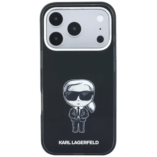 iPhone 18 Pro Max / 17 Pro Max čierne puzdro Karl Lagerfeld IML Ikonik Sketch Print MagSafe - 3