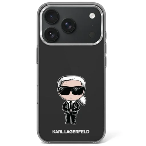  iPhone 18 Pro Max / 17 Pro Max fekete Karl Lagerfeld IML Ikonik Sketch Print MagSafe tok - 1