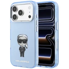  iPhone 18 Pro / 17 Pro világos rózsaszín Karl Lagerfeld IML Ikonik vázlatmintás MagSafe tok