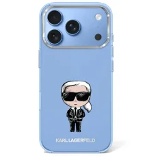 iPhone 18 Pro / 17 Pro svetloružové puzdro Karl Lagerfeld IML Ikonik s motívom náčrtu MagSafe