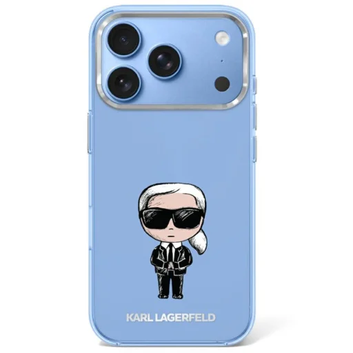 iPhone 18 Pro / 17 Pro svetloružové puzdro Karl Lagerfeld IML Ikonik s motívom náčrtu MagSafe - 1