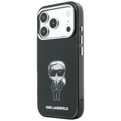iPhone 18 Pro Max / 17 Pro Max čierne puzdro Karl Lagerfeld IML Ikonik Sketch Print MagSafe - 2