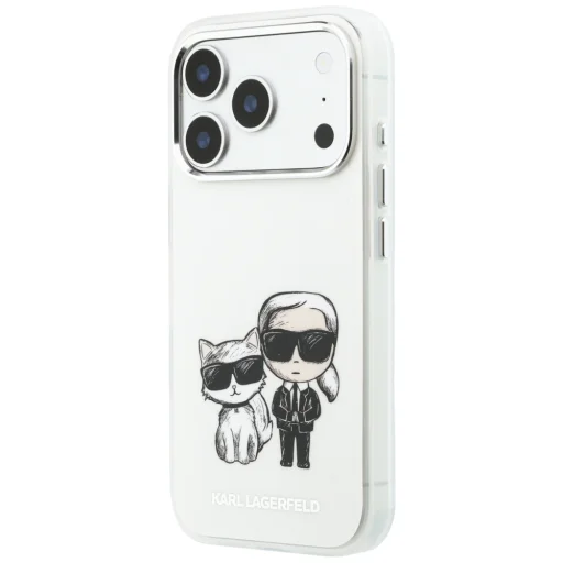  iPhone 18 Pro Max / 17 Pro Max bézs Karl Lagerfeld IML Karl&Choupette Bodies Sketch Print MagSafe tok - 2