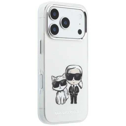  iPhone 18 Pro Max / 17 Pro Max bézs Karl Lagerfeld IML Karl&Choupette Bodies Sketch Print MagSafe tok - 4