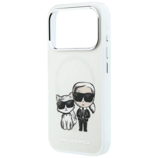  iPhone 18 Pro Max / 17 Pro Max bézs Karl Lagerfeld IML Karl&Choupette Bodies Sketch Print MagSafe tok - 6