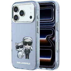Karl Lagerfeld IML Karl&Choupette Bodies Sketch Print MagSafe tok iPhone 18 Pro Max / 17 Pro Max készülékhez, világoskék