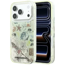 Apple iPhone 18 Pro / iPhone 17 Pro béžové puzdro Karl Lagerfeld Liquid Glitter Beach & Sand