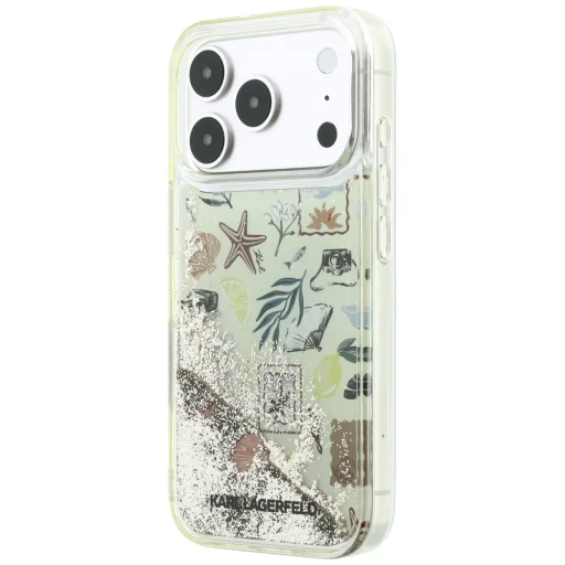 Apple iPhone 18 Pro / iPhone 17 Pro béžové puzdro Karl Lagerfeld Liquid Glitter Beach & Sand - 2