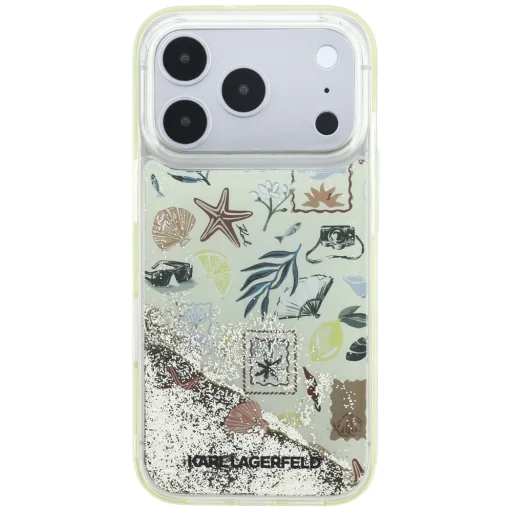 Apple iPhone 18 Pro / iPhone 17 Pro béžové puzdro Karl Lagerfeld Liquid Glitter Beach & Sand - 3