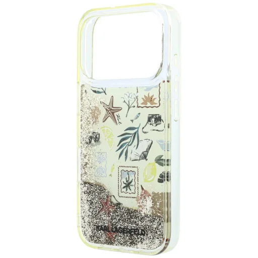 Apple iPhone 18 Pro / iPhone 17 Pro béžové puzdro Karl Lagerfeld Liquid Glitter Beach & Sand - 6