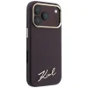  iPhone 18 Pro Max / 17 Pro Max bordó Karl Lagerfeld Saffiano Small Script Metal Logo MagSafe tok thumbnail