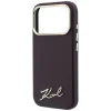  iPhone 18 Pro Max / 17 Pro Max bordó Karl Lagerfeld Saffiano Small Script Metal Logo MagSafe tok thumbnail