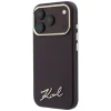  iPhone 18 Pro Max / 17 Pro Max bordó Karl Lagerfeld Saffiano Small Script Metal Logo MagSafe tok thumbnail