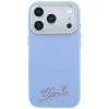  iPhone 18 Pro Max / 17 Pro Max világoskék Karl Lagerfeld Saffiano Small Script Metal Logo MagSafe tok thumbnail