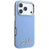  iPhone 18 Pro Max / 17 Pro Max világoskék Karl Lagerfeld Saffiano Small Script Metal Logo MagSafe tok thumbnail