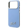  iPhone 18 Pro Max / 17 Pro Max világoskék Karl Lagerfeld Saffiano Small Script Metal Logo MagSafe tok thumbnail