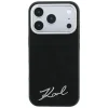  Apple iPhone 18 Pro Max / 17 Pro Max fekete Karl Lagerfeld Saffiano Small Script Metal MagSafe tok thumbnail