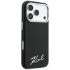  Apple iPhone 18 Pro Max / 17 Pro Max fekete Karl Lagerfeld Saffiano Small Script Metal MagSafe tok thumbnail