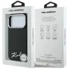  Apple iPhone 18 Pro Max / 17 Pro Max fekete Karl Lagerfeld Saffiano Small Script Metal MagSafe tok thumbnail
