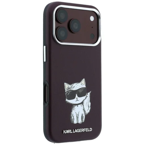 iPhone 18 Pro / 17 Pro bordové puzdro Karl Lagerfeld Smooth Choupette Sketch MagSafe - 4
