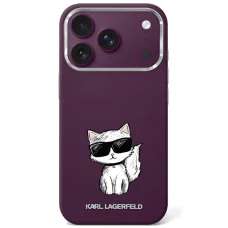 iPhone 18 Pro / 17 Pro bordové puzdro Karl Lagerfeld Smooth Choupette Sketch MagSafe