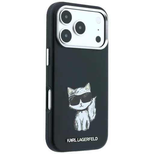 Čierny kryt Karl Lagerfeld Smooth Choupette Sketch MagSafe pre iPhone 18 Pro / 17 Pro - 7
