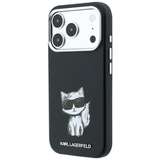 Čierny kryt Karl Lagerfeld Smooth Choupette Sketch MagSafe pre iPhone 18 Pro / 17 Pro - 8