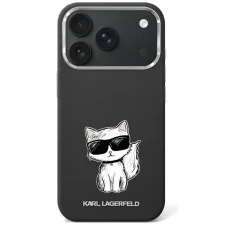 Čierny kryt Karl Lagerfeld Smooth Choupette Sketch MagSafe pre iPhone 18 Pro / 17 Pro