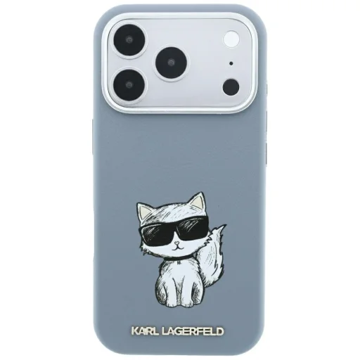 Apple iPhone 18 Pro / 17 Pro svetlomodré puzdro Karl Lagerfeld Smooth Choupette Sketch MagSafe - 3