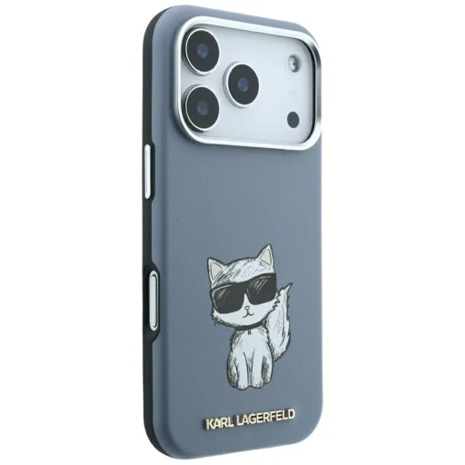 Apple iPhone 18 Pro / 17 Pro svetlomodré puzdro Karl Lagerfeld Smooth Choupette Sketch MagSafe - 4