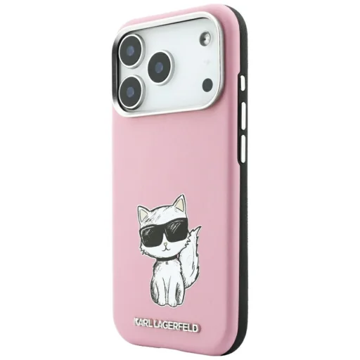 iPhone 18 Pro / 17 Pro ružový kryt Karl Lagerfeld Smooth Choupette Sketch MagSafe - 2
