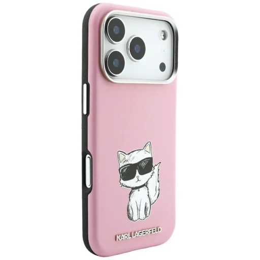 iPhone 18 Pro / 17 Pro ružový kryt Karl Lagerfeld Smooth Choupette Sketch MagSafe - 4