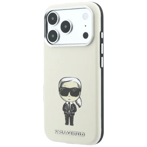 iPhone 18 Pro / 17 Pro béžový kryt Karl Lagerfeld Smooth Ikonik Sketch MagSafe - 4
