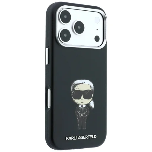 Apple iPhone 18 Pro / 17 Pro čierne puzdro Karl Lagerfeld Smooth Ikonik Sketch MagSafe - 7