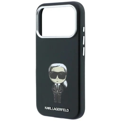 Apple iPhone 18 Pro / 17 Pro čierne puzdro Karl Lagerfeld Smooth Ikonik Sketch MagSafe - 2