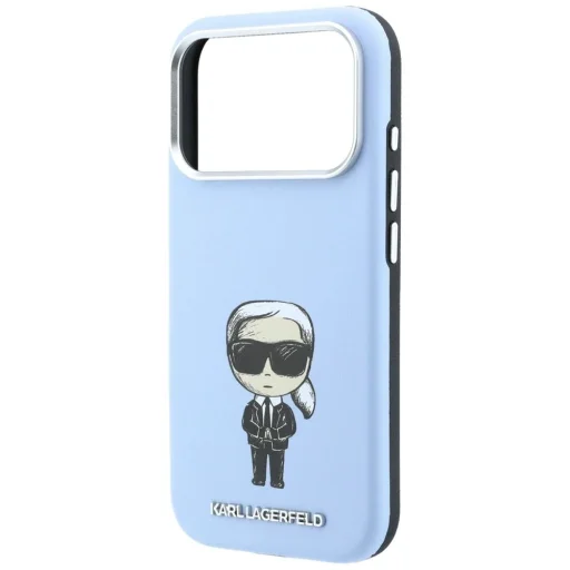 iPhone 18 Pro / 17 Pro svetlomodré puzdro Karl Lagerfeld Smooth Ikonik Sketch MagSafe - 7