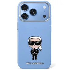 iPhone 18 Pro / 17 Pro svetlomodré puzdro Karl Lagerfeld Smooth Ikonik Sketch MagSafe