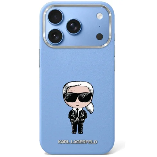 iPhone 18 Pro / 17 Pro svetlomodré puzdro Karl Lagerfeld Smooth Ikonik Sketch MagSafe - 1