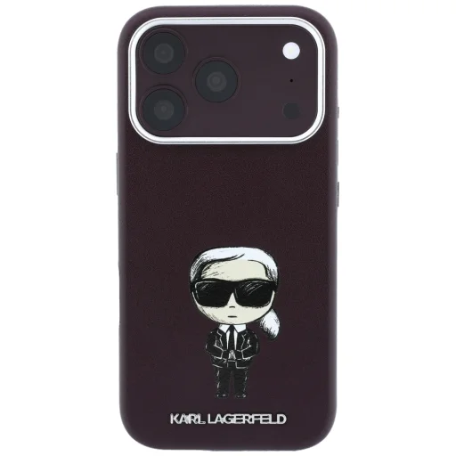  Apple iPhone 18 Pro Max / 17 Pro Max bordó Karl Lagerfeld Smooth Ikonik Sketch MagSafe tok - 3