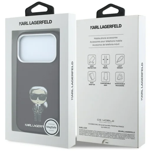 Apple iPhone 18 Pro Max / 17 Pro Max bordó Karl Lagerfeld Smooth Ikonik Sketch MagSafe tok - 6
