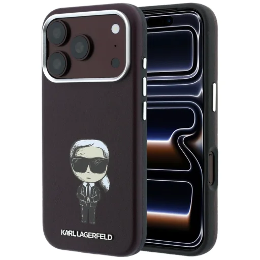  Apple iPhone 18 Pro Max / 17 Pro Max bordó Karl Lagerfeld Smooth Ikonik Sketch MagSafe tok - 1