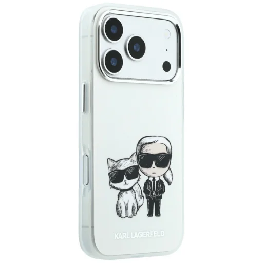  Apple iPhone 18 Pro Max / 17 Pro Max bézs Karl Lagerfeld Smooth Karl & Choupette Bodies Sketch MagSafe keménytok - 4
