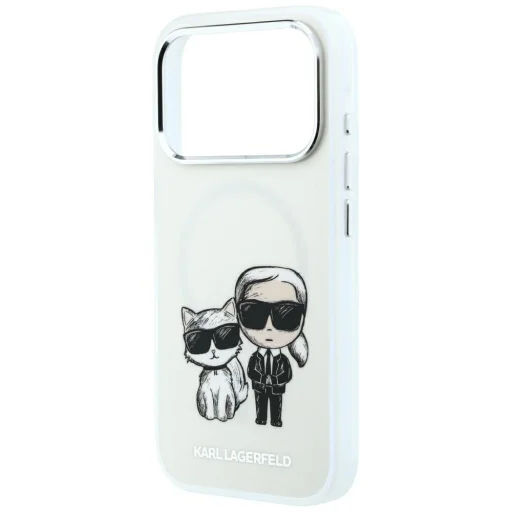  Apple iPhone 18 Pro Max / 17 Pro Max bézs Karl Lagerfeld Smooth Karl & Choupette Bodies Sketch MagSafe keménytok - 6