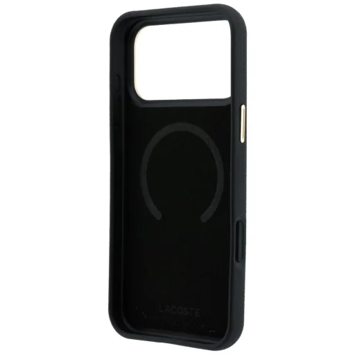  Apple iPhone 18 Pro Max / 17 Pro Max fekete Lacoste Champs Elysees Embossed MagSafe hátlap tok - 7