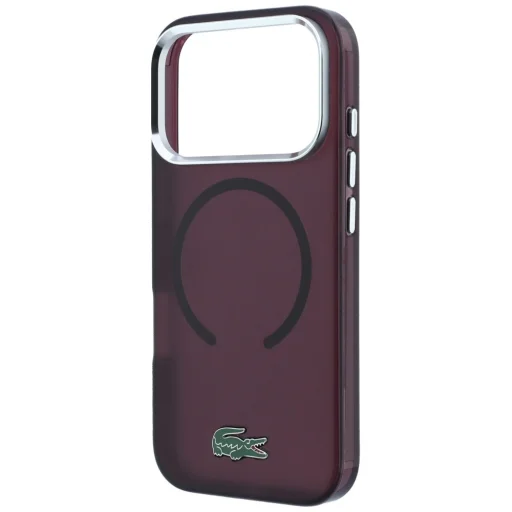  Apple iPhone 18 Pro Max / 17 Pro Max bordó Lacoste IML Frosted Laquer Logo MagSafe tok - 6